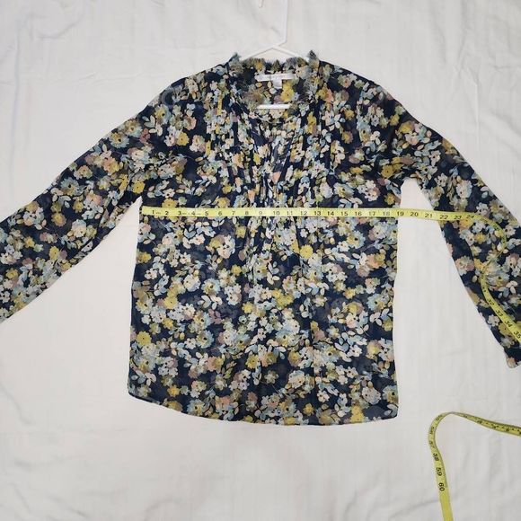 Blue floral blouse size xs - Picture 4 of 5
